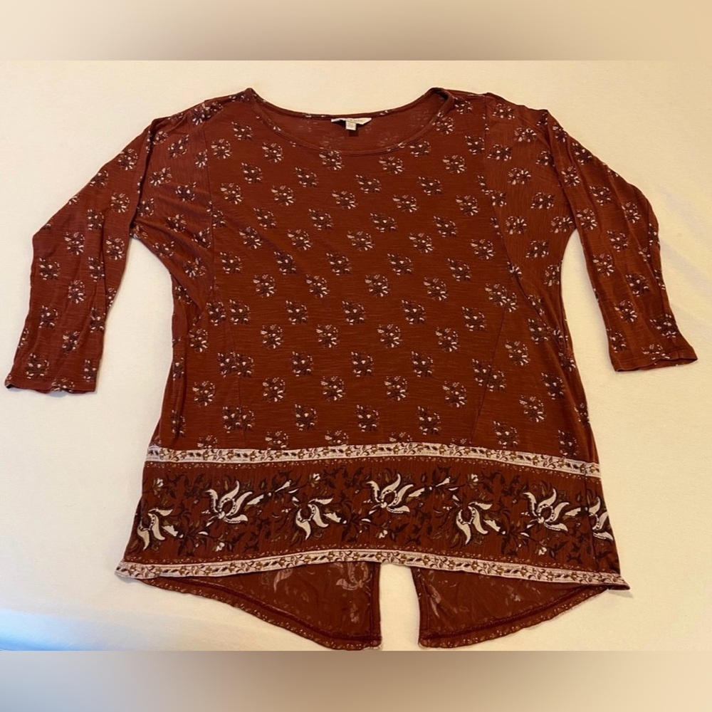 Lucky brand 3/4 sleeve top